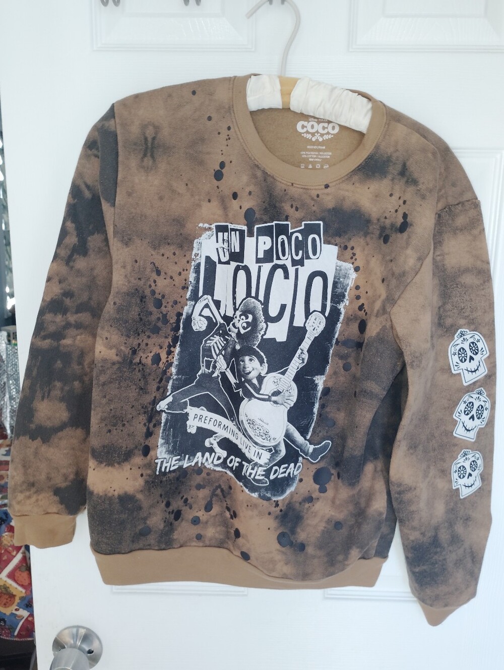 Coco Movie Un Poco Loco Miguel Disney Pixar Sweatshirt Youth XL EUC